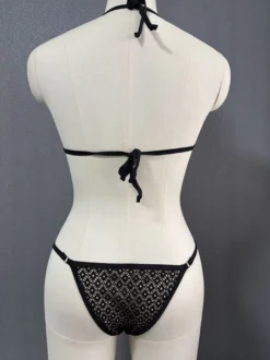 Maillot de bain sexy de plage pour femmes bikini noir fête au bord de la piscine 2026