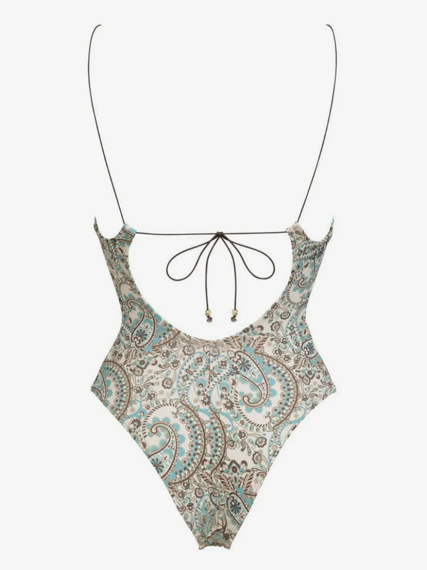 Maillot de bain une pièce à imprimé bohème découpé pour l'été 2026