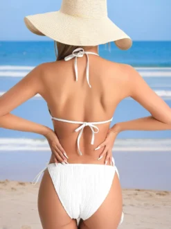 Maillot de bain une pièce sexy à découpes et dos nu couleur unie pour l'été 2026