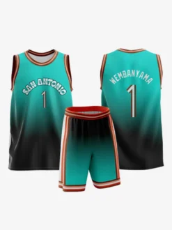 Maillot de Basketball San Antonio Spurs 2026 City Édition No 1 WEMBANYAMA Homme 2 Pièces Adulte Enfant
