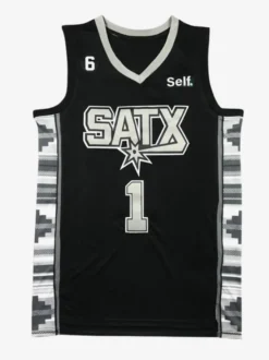 Maillot de Basketball San Antonio Spurs Numéro 1 WEMBANYAMA Homme 2 Pièces Adulte Enfant