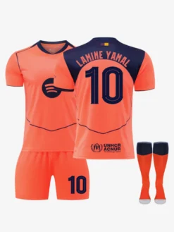 Maillot de football 3e équipe n° 9 Lewandowski n° 10 Yamal 25/26 pour enfants et adultes