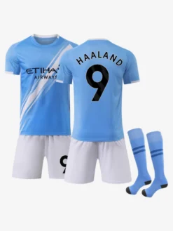 Maillot de football 25/26 HAALAND et FODEN ensemble 3 pièces pour homme vêtements de sport