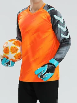 Maillot de Football Manches Longues Bleu Flocage Personnalisé Homme