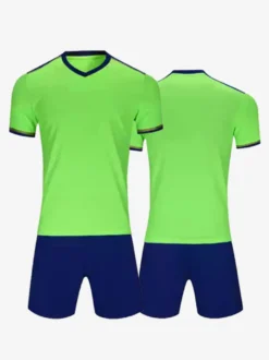 Maillot de football personnalisé à manches courtes pour homme avec patchwork