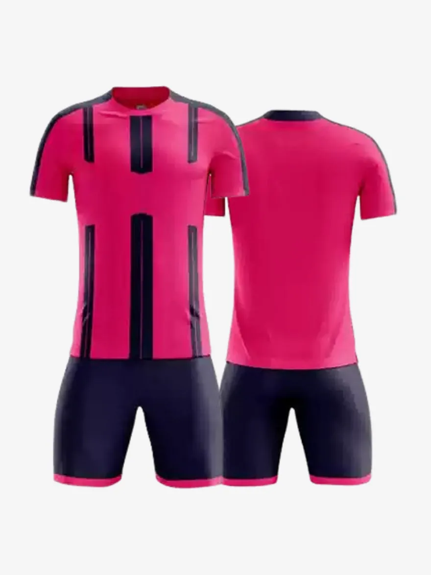 Maillot de football personnalisé à manches courtes et rayures pour homme