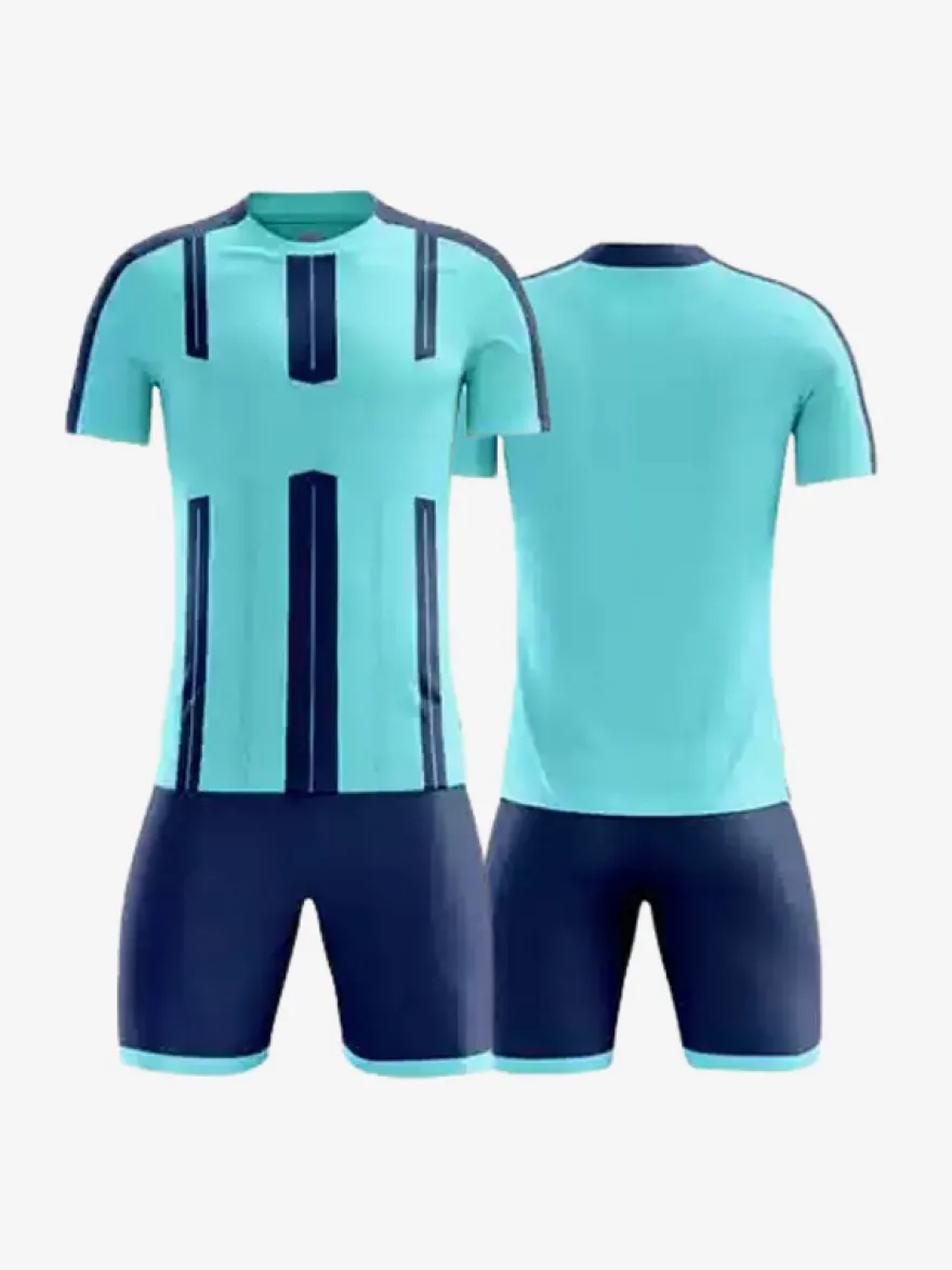 Maillot de football personnalisé à manches courtes et rayures pour homme