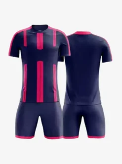 Maillot de football personnalisé à manches courtes et rayures pour homme