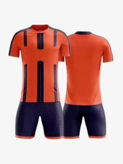 Maillot de football personnalisé à manches courtes et rayures pour homme