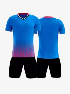 Maillot de football personnalisé à manches courtes et col en V pour homme avec teinture par nouage
