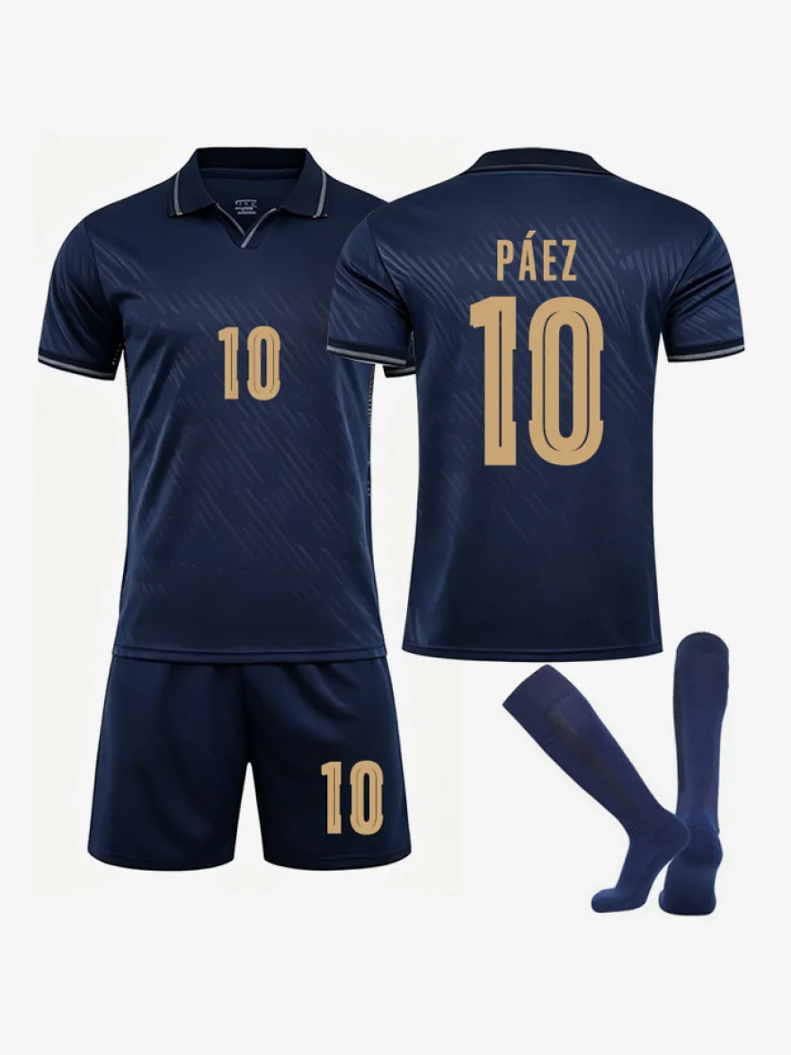 Maillot de football 3 pièces noir à manches courtes extérieur 2026 n° 23 Caicedo équipe nationale d'Équateur pour adultes et enfants.