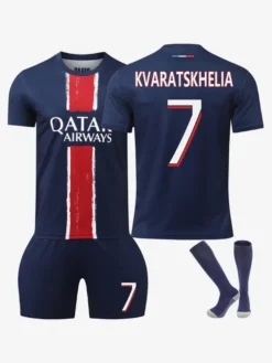 Maillot de football 3 pièces pour homme numéro 1 Donnarumma numéro 7 Kvaratskhelia numéro 29 Barcola