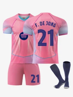 Maillot de football rose édition spéciale Ligue des champions 25/26 n° 10 Lamine Yamal n° 14 Rashford Football Club