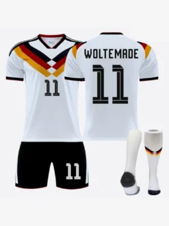 Maillot domicile de l'équipe d'Allemagne de football n°6 KIMMICH n°17 WIRTZ 2026 ensemble 3 pièces pour adultes et enfants