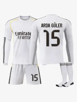 Maillot domicile manches longues 25/26 du club de football n° 10 Mbappé n° 7 Vini. JR ensemble 3 pièces