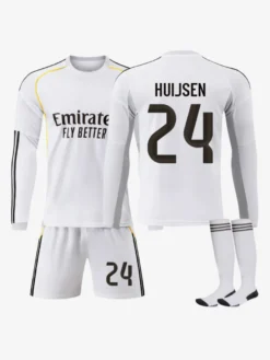 Maillot domicile manches longues 25/26 du club de football n° 10 Mbappé n° 7 Vini. JR ensemble 3 pièces