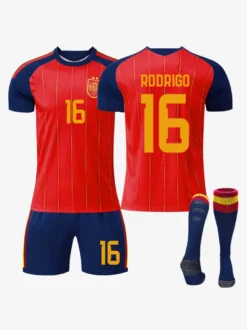 Maillot domicile 3 pièces de l'équipe d'Espagne 2026 manches courtes n° 20 Pedri n° 19 Yamal