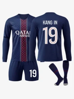 Maillot domicile 3 pièces à manches longues du club de football 25/26 n°10 Dembélé n°2 Hakimi