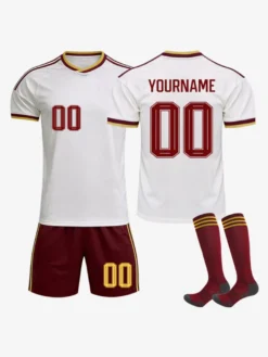 Maillot extérieur de l'équipe d'Espagne de football 2026 ensemble 3 pièces tenue de football personnalisée pour adultes et enfants