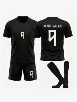 Maillot extérieur de l'équipe nationale de Norvège 2026 n° 9 Erlend Haaland ensemble 3 pièces vêtements de sport pour tournoi