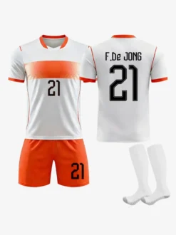 Maillot extérieur des Pays-Bas 2026 n° 4 Virgil n° 10 Memphis. Ensemble 3 pièces pour adultes et enfants.