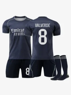 Maillot extérieur du club de football 25/26 n° 10 Mbappé n° 11 Rodrigo Ensemble 3 pièces