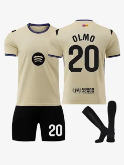 Maillot extérieur du club de football 25/26 n° 9 Lewandowski n° 10 Lamin Yamal ensemble 3 pièces