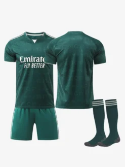 Maillot extérieur du Madrid 26/27 manches courtes ensemble personnalisé 3 pièces pour adultes et enfants