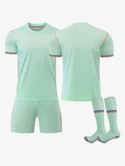 Maillot extérieur vert personnalisé de l'équipe de France 2026 tenue de football 3 pièces pour adultes et enfants