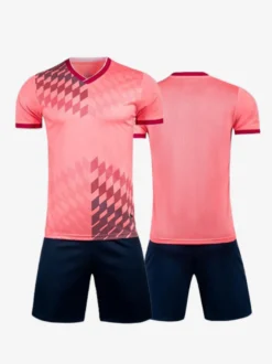 Maillot Football Flocage Logo Personnalisé 2 Pièces Homme Femme Enfant Noir