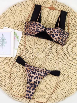 Maillots de bain bikini léopard pour femmes maillots de bain d'été pour la plage