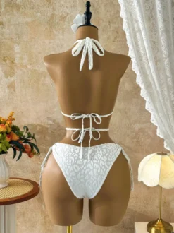 Maillots de bain une pièce pour femmes bleus col en V sexy été