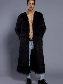 Manteau de qualité unicolore en polyester