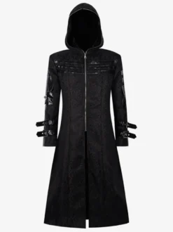 Manteau rouge vintage à manches longues pour homme Bourgogne