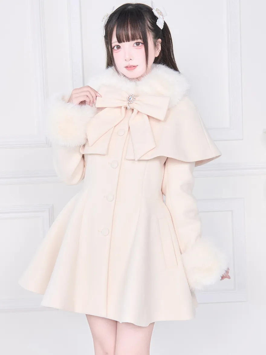 Manteau Sweet Lolita rose et noir à nœuds pardessus à manches longues manteau d'automne Lolita