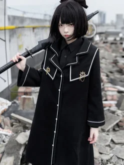 Manteaux Académiques Lolita Manteau Noir Veste