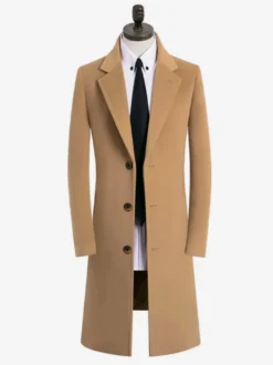 Manteaux Costume pour hommes Col rabattu Décontracté Camel Élégant