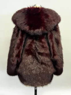 Manteaux en fausse fourrure à capuche coupe asymétrique vestes d'hiver pour femmes 2026