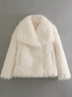 Manteaux en fausse fourrure Veste en fourrure écologique et confortable pour femme