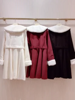 Manteaux gothiques Lolita Manteau noir Volants Nœuds Pardessus Polyester Automne Lolita Vêtements d'extérieur
