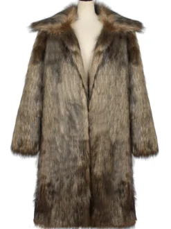 Manteaux pour hommes col roulé oversize chic café brun qualité