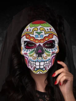 Masque De Carnaval Pour Adultes Accessoires De Costumes De Mascarade En Plastique Blanc Déguisement