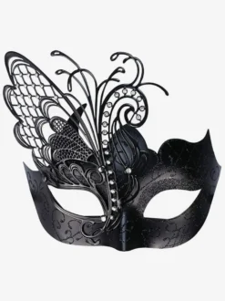 Masque De Carnaval Pour Adultes Accessoires De Costumes Cosplay Vintage De Mascarade En Plastique Noir Femme Déguisement