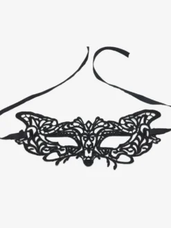 Masque De Fête Masqué Pour Femme Masque En Dentelle Gris Foncé Bande Des Yeux