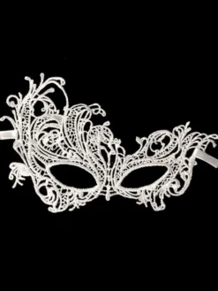 Masque Mascarade Masque Bandeau Pour Les Yeux Halloween Femme Dentelle Argent Fête