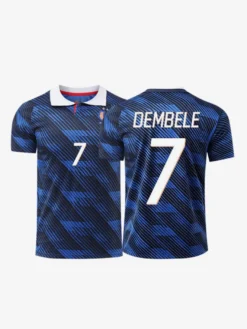 Mbappé 10 Olise11 Dembélé 7 2026 Équipe de France de Football Maillot Haut Manches Courtes Chemise Grande Taille