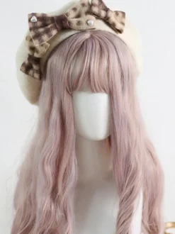 Mignonne Lolita Chapeau Accessoire Plaid Polyester Lolita
