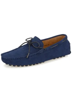 Mocassins belges pour hommes chaussures de conduite en daim à enfiler