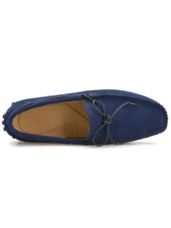 Mocassins belges pour hommes chaussures de conduite en daim à enfiler