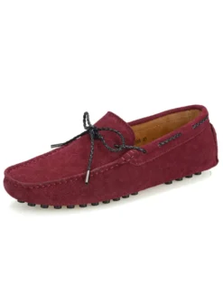 Mocassins belges pour hommes chaussures de conduite en daim à enfiler